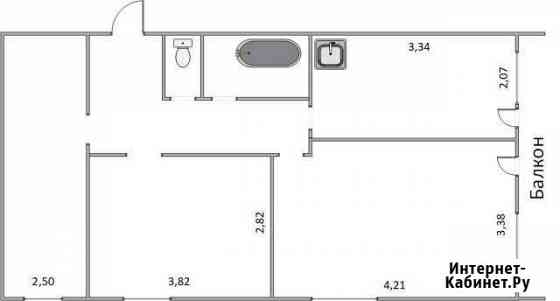 3-комнатная квартира, 61.3 м², 1/2 эт. на продажу в Чкаловске Чкаловск