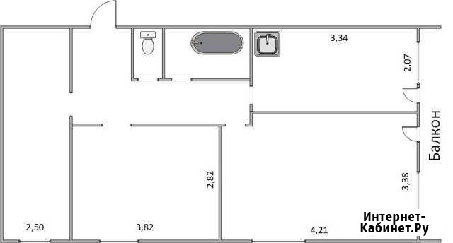 3-комнатная квартира, 61.3 м², 1/2 эт. на продажу в Чкаловске Чкаловск - изображение 1