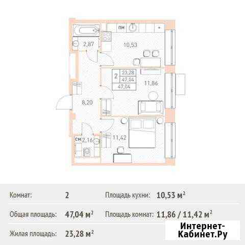 2-комнатная квартира, 47 м², 2/17 эт. на продажу в Балашихе Балашиха