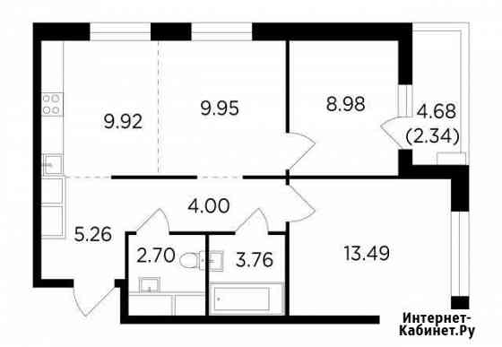 3-комнатная квартира, 60.4 м², 18/25 эт. на продажу в Одинцово Одинцово