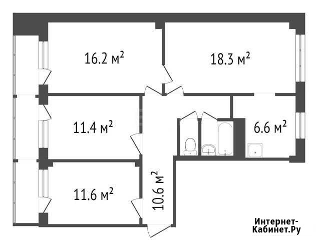 4-комнатная квартира, 78 м², 3/9 эт. на продажу в Красноярске Красноярск - изображение 1