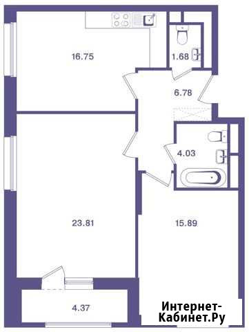 2-комнатная квартира, 71.1 м², 8/20 эт. на продажу в Москве Москва - изображение 1