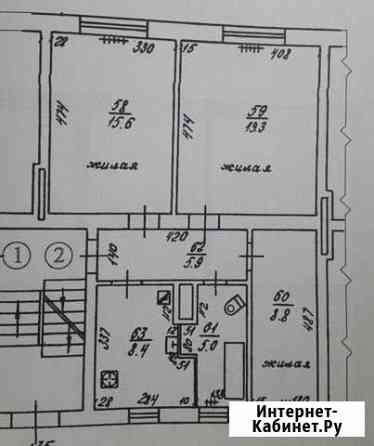 3-комнатная квартира, 64 м², 1/3 эт. на продажу в Калининграде Калининград