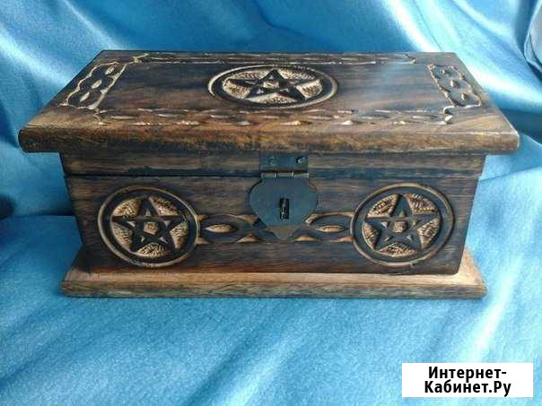 Шкатулка из натурального дерева с пентаклем Красноярск - изображение 1