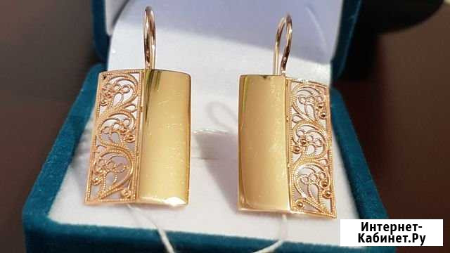 Золотые серьги новые Барнаул - изображение 1