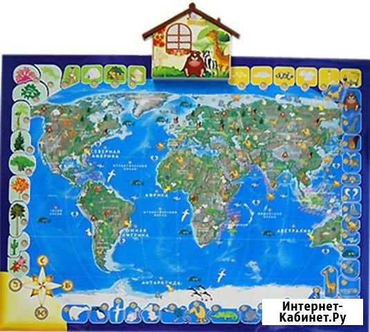 Карта мира говорящая(3-6лет) новая Грязи - изображение 1