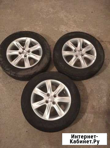 Продам 3 литых диска R 15 4*100 с резиной 195/65R1 Барнаул - изображение 1