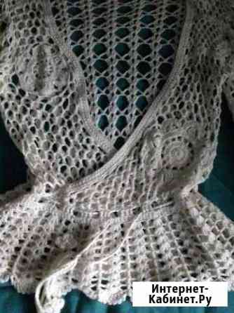 Кофта белая вязаная типа болеро Красноярск