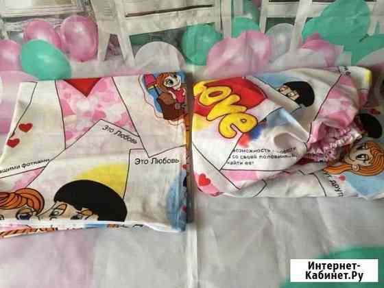 Простынь на резинке + наволочка Ловис Челябинск