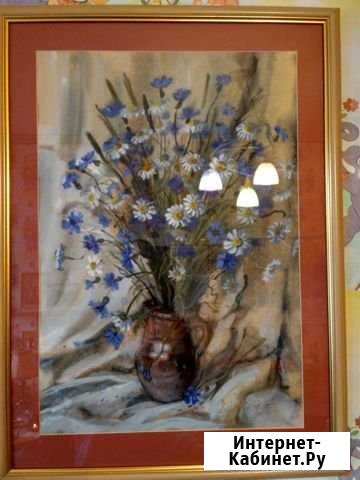 Картина акварельная в раме худ. Бухарова Ярославль - изображение 1