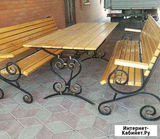 Стол с.45Сердце и скамейка для улицы Новочеркасск