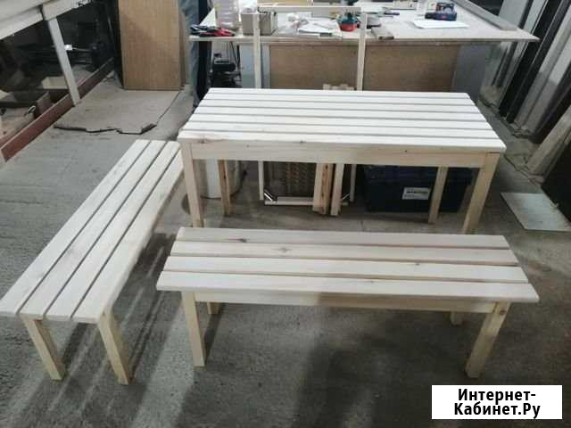 Скамейка+стол из осины Бердск - изображение 1
