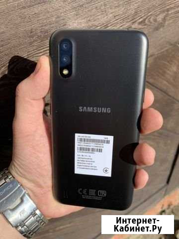 Телефон Samsung A01 Black Махачкала - изображение 1