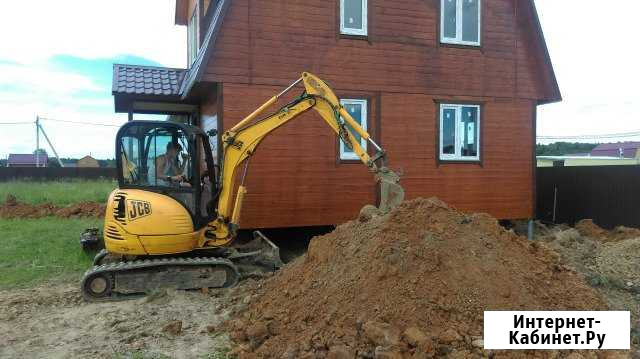 Услуги миниэкскаватора с ямобуром Заокский - изображение 1