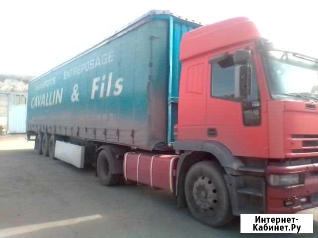 Сцепка тягач iveco Evrostar и прицеп trailor штора Челябинск - изображение 1