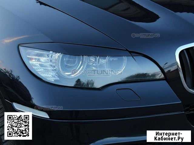 Накладки на фары реснички BMW X5 X6 бмв Е70 Е71 Саратов - изображение 1