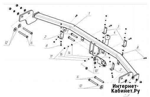 Фаркоп Hyundai Santa Fe. Avtos новый не бу Тверь