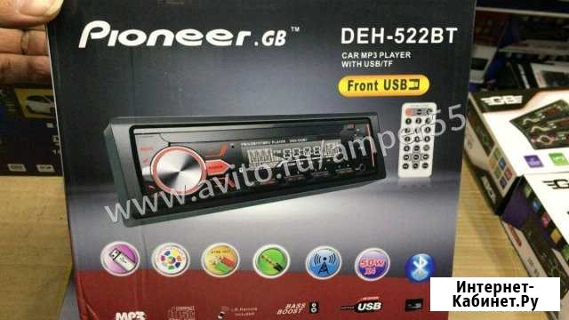 Магнитола Pioneer GB DEH522BT c Bluetooth,USB,Новы Омск - изображение 1