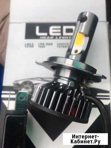 Лампы H4 led светодиодные 4300К Ступино - изображение 1