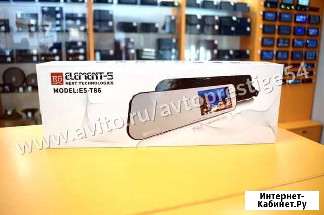 Видеорегистратор-зеркало Element-5 T86 с камерой з Новосибирск - изображение 1