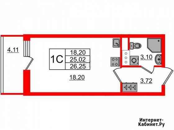 Квартира-студия, 25 м², 2/14 эт. на продажу в Санкт-Петербурге Санкт-Петербург