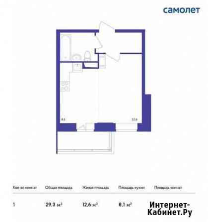 Квартира-студия, 29.3 м², 13/17 эт. на продажу в Красногорске Московской области Красногорск