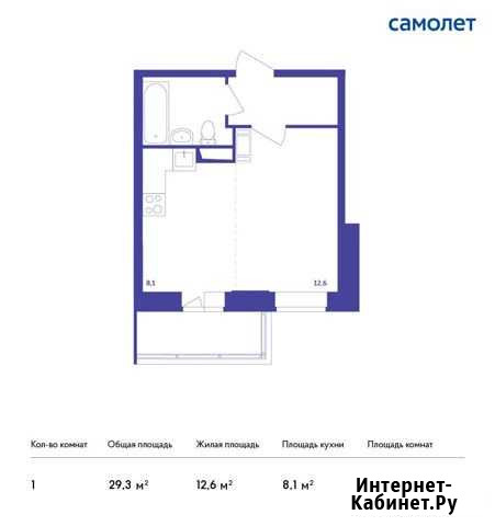 Квартира-студия, 29.3 м², 13/17 эт. на продажу в Красногорске Московской области Красногорск - изображение 1