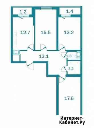 3-комнатная квартира, 78.9 м², 16/25 эт. на продажу в Санкт-Петербурге Санкт-Петербург