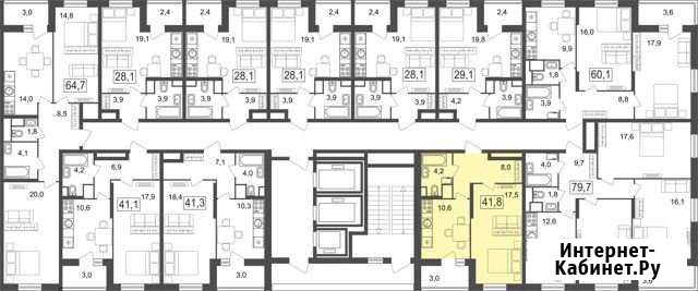1-комнатная квартира, 41.8 м², 2/25 эт. на продажу в Москве Москва - изображение 1