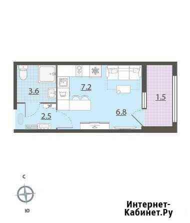 1-комнатная квартира, 21.5 м², 19/32 эт. на продажу в Екатеринбурге Екатеринбург