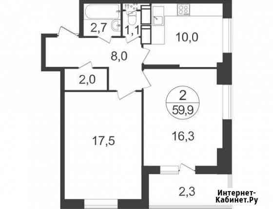 2-комнатная квартира, 59.9 м², 8/22 эт. на продажу в Балашихе Балашиха