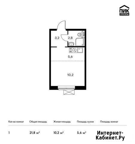 Квартира-студия, 21.8 м², 5/25 эт. на продажу в Люберцах Люберцы - изображение 1