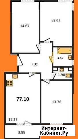 4-комнатная квартира, 77.1 м², 7/18 эт. на продажу в Ижевске Ижевск - изображение 1