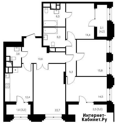 4-комнатная квартира, 117.6 м², 22/24 эт. на продажу в Москве Москва - изображение 1