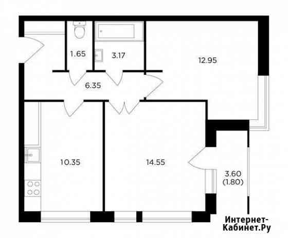 2-комнатная квартира, 50.8 м², 17/25 эт. на продажу в Одинцово Одинцово