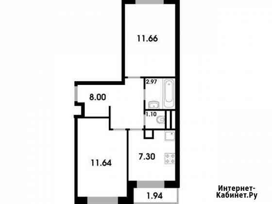 2-комнатная квартира, 43.6 м², 1/4 эт. на продажу в Лесном Городке Лесной Городок