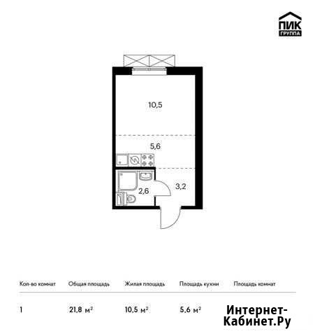 Квартира-студия, 21.8 м², 8/9 эт. на продажу в Московском Московской области Московский - изображение 1