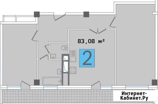 2-комнатная квартира, 83.1 м², 16/22 эт. на продажу в Краснодаре Краснодар - изображение 1