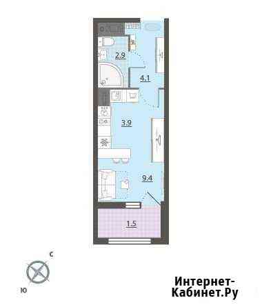 1-комнатная квартира, 22.1 м², 21/32 эт. на продажу в Екатеринбурге Екатеринбург