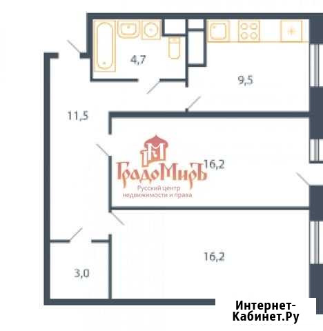 2-комнатная квартира, 62.5 м², 1/9 эт. на продажу в Пироговском Пироговский - изображение 1