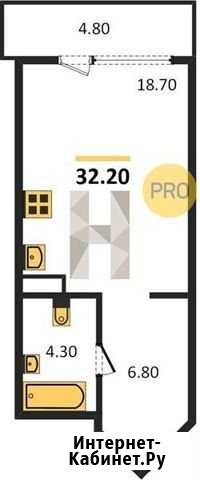Квартира-студия, 32.2 м², 9/24 эт. на продажу в Челябинске Челябинск - изображение 1