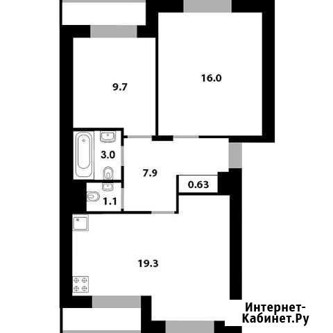 2-комнатная квартира, 59.2 м², 2/4 эт. на продажу в Лесном Городке Лесной Городок - изображение 1
