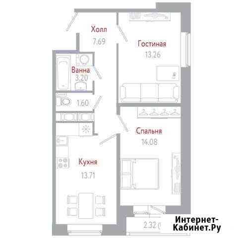 2-комнатная квартира, 54.2 м², 7/11 эт. на продажу в Санкт-Петербурге Санкт-Петербург
