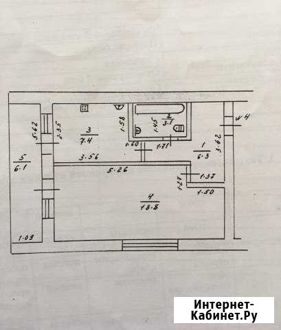 1-комнатная квартира, 42 м², 2/2 эт. на продажу в Мариинском Посаде Мариинский Посад - изображение 1