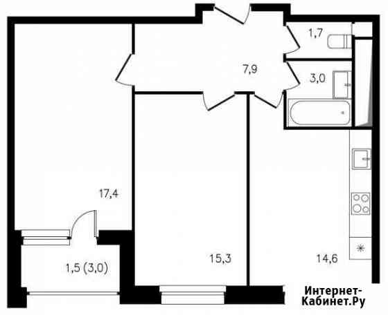 2-комнатная квартира, 61.4 м², 5/17 эт. на продажу в Москве Москва