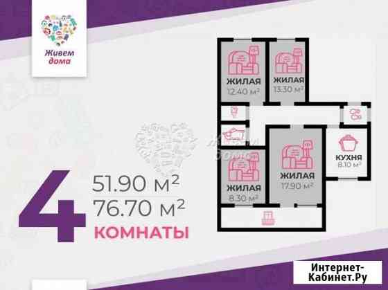 4-комнатная квартира, 76.7 м², 6/10 эт. на продажу в Волгограде Волгоград