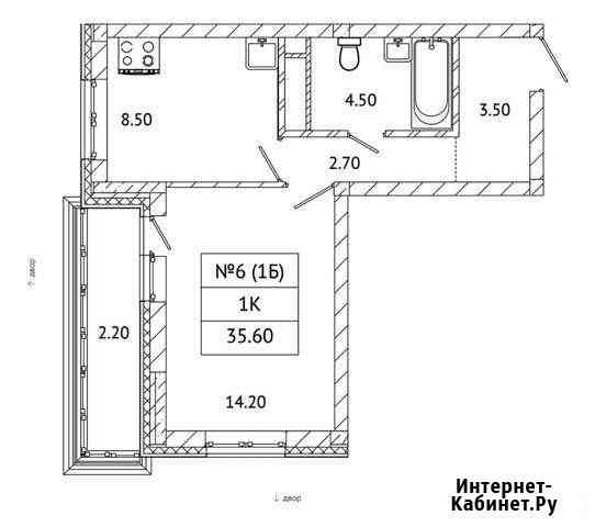 1-комнатная квартира, 35.6 м², 1/5 эт. на продажу в Малаховке Малаховка