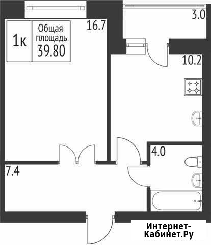 1-комнатная квартира, 39.8 м², 3/7 эт. на продажу в Липецке Липецк - изображение 1