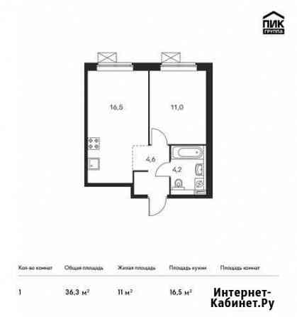 1-комнатная квартира, 36.3 м², 12/14 эт. на продажу в Мытищах Мытищи