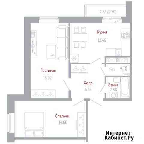 2-комнатная квартира, 54.8 м², 11/11 эт. на продажу в Санкт-Петербурге Санкт-Петербург